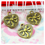 60Pcs 18*16MM Love Charm Pendant Bowknot Charms