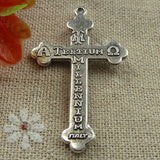 60 Pcs Tibetan Silver Cross Charms Pendant 46x28MM C1655 Jewelry Finding Craft