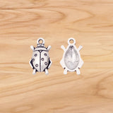 60 Tibetan Silver Insect Ladybug Bug Charms Pendants Beads DIY Earrings Necklace