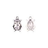 60 Tibetan Silver Insect Ladybug Bug Charms Pendants Beads DIY Earrings Necklace