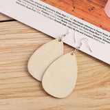 60 Unfinished Wood Earrings Pendants Teardrop Tapered Cutout DIY Crafts