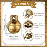 60 Vintage Brass Bells Mini Craft Bells Small Tibetan DIY Jewelry Pendants