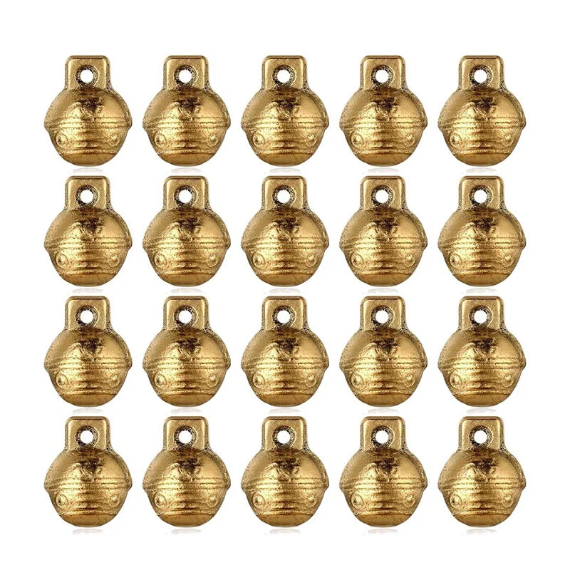 60 Vintage Brass Bells Mini Craft Bells Small Tibetan DIY Jewelry Pendants