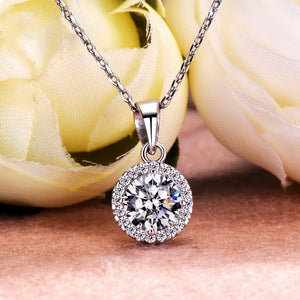 925 Sterling Silver Lab Diamond CZ Pendant for Women