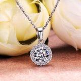 925 Sterling Silver Lab Diamond CZ Pendant for Women