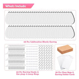 Sublimation Blank Earrings with Hooks, Rings, Earbuds Clip, Card Pouch