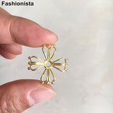 60 pcs Brass Bead Caps, 22mm Filigree Flower Bead Cap for Jewelry Making