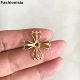 60 pcs Brass Bead Caps, 22mm Filigree Flower Bead Cap for Jewelry Making