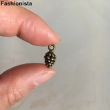 60pcs Antique Bronze Tiny Pinecone Charms 5*15mm 3D Double Sided Pine Cone