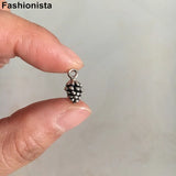 60pcs Antique Bronze Tiny Pinecone Charms 5*15mm 3D Double Sided Pine Cone