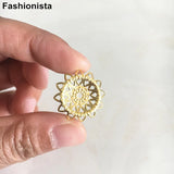 60 pcs 21mm Round Brass Filigree Bead Caps, Crafts Supplies, DIY Jewelry