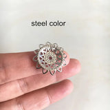 60 pcs 21mm Round Brass Filigree Bead Caps, Crafts Supplies, DIY Jewelry
