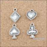 60 pcs Vintage Playing Cards Pendant for DIY Jewelry Making