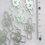 60pcs Cross Hole Pendant Necklace Link DIY Jewelry Accessories