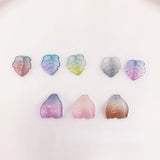 Maple Leaf Hairpin DIY Material Glaze Glass Petal Gradient Accessories