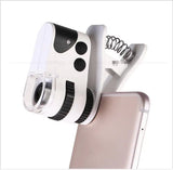 USB Rechargeable LED Light Clip Microscope Banknote Magnifier