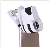 USB Rechargeable LED Light Clip Microscope Banknote Magnifier