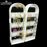 Plastic Earrings Studs Display Rack Folding Screen Earring Jewelry Stand Holder
