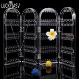 Plastic Earrings Studs Display Rack Folding Screen Earring Jewelry Stand Holder