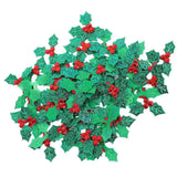 600 pcs Holly Leaves Patches for DIY Christmas Decor