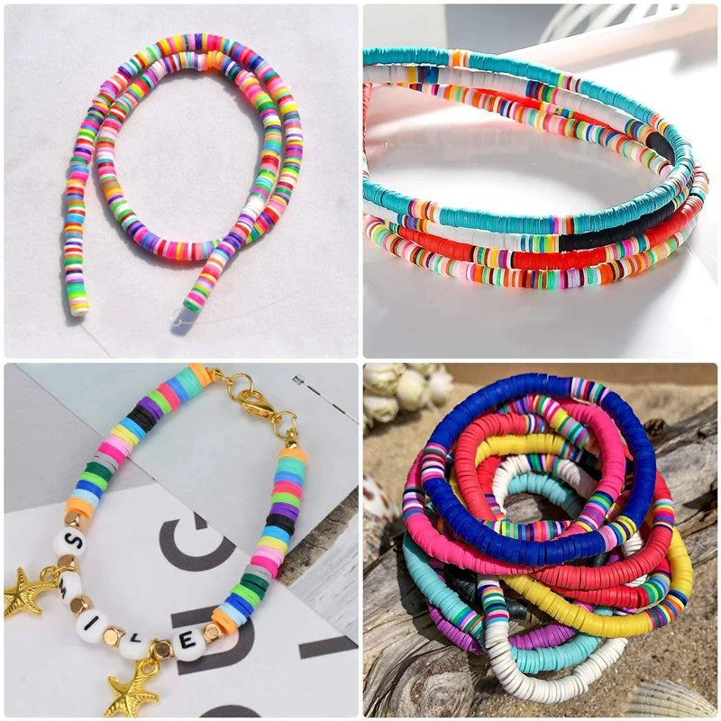 DIY Clay Heishi Beads Kit for Jewelry Making - 6000 Pcs