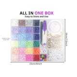 6000-Piece Polymer Clay Bead Set for DIY Bracelet Necklace Pendant Making