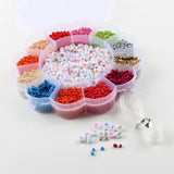 6000Pcs Seed Beads Set 3mm Glass Beads for DIY Jewelry Making