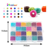 6000Pcs+ Pony Beads, 4Mm Beads Set, Glass Rainbow Beads for Jewelry Making