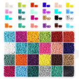 6000Pcs+ Pony Beads, 4Mm Beads Set, Glass Rainbow Beads for Jewelry Making