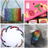 600PCS 4mm Bicone Crystal Beads Multicolor Faceted Glass Beads Jewellery Making