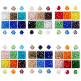 600PCS 4mm Bicone Crystal Beads Multicolor Faceted Glass Beads Jewellery Making