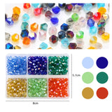 600PCS 4mm Plated Crystal Beads Jewelry Making Bicone Spacer Beads