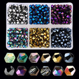 600PCS 4mm Plated Crystal Beads Jewelry Making Bicone Spacer Beads