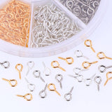 600PCS Metal Eye Screw Drill Set Boxed Sandpaper Threaded Clasps