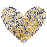 600Pcs Transparent Acrylic Beads Flat Round Moon Heart Flower Star Mixed 7x4mm