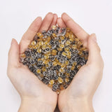 600Pcs Transparent Acrylic Beads Flat Round Moon Heart Flower Star Mixed 7x4mm