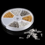 600Pcs 3 Colors Eye Pins for Jewelry Making