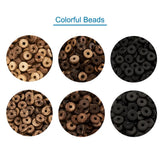 600Pcs Coconut Beads Disc Spacer Donut Charm Bracelet DIY Jewelry Making