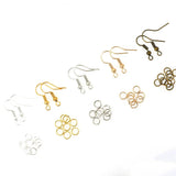 600Pcs Mixed Styles DIY Material Beads Cup Earring Hook Jump Ring Pin Box Sets