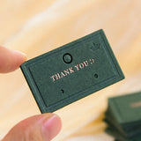 Dark Green Cardboard Display Card with Silver Foil for Jewelry Earrings