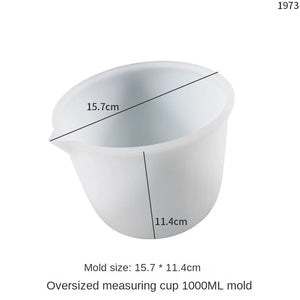 1000ml Measuring Cup with Silicone Tape Scale for DIY Glue Storage