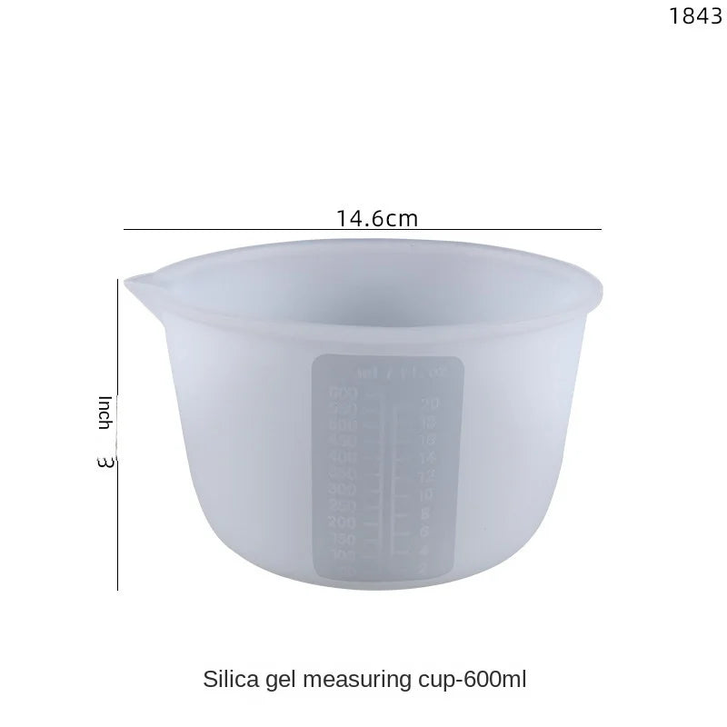 1000ml Measuring Cup with Silicone Tape Scale for DIY Glue Storage