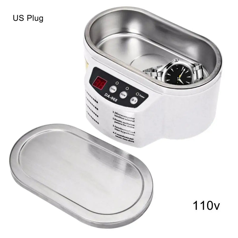 600ml Mini Ultrasonic Cleaner Jewelry Glasses Circuit Board Cleaning Machine