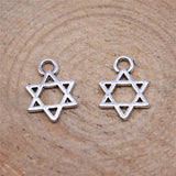 600pcs DIY Star Of David Pendant 13x10mm