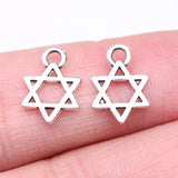 600pcs DIY Star Of David Pendant 13x10mm