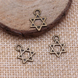600pcs DIY Star Of David Pendant 13x10mm