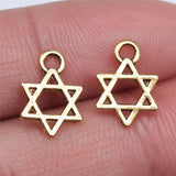 600pcs DIY Star Of David Pendant 13x10mm