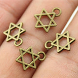 600pcs DIY Star Of David Pendant 13x10mm