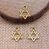 600pcs DIY Star Of David Pendant 13x10mm