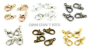 600pcs Mixed Color Lobster Clasps 12x6mm Zinc Alloy